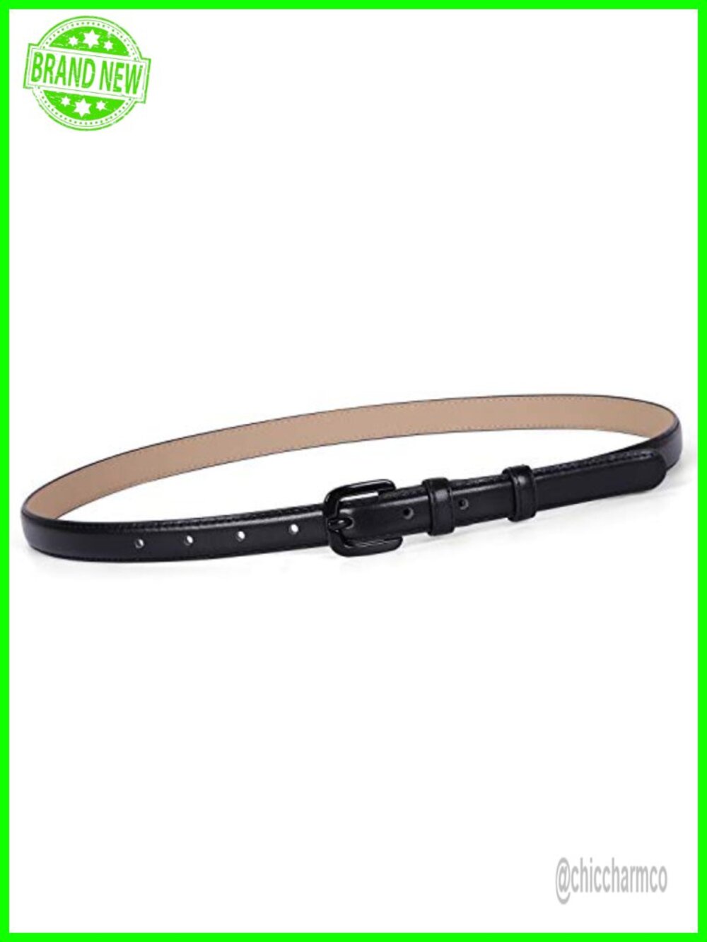 Skinny Leather Belt Thin Waist Jeans Pants Pin Buckle
